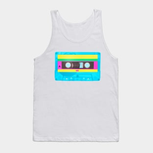 Retro blue cassette tape Tank Top